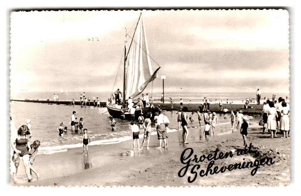Scheveningen, Groeten uit Scheveningen, Verzenden, 1940 tot 1960, Gelopen, Zuid-Holland