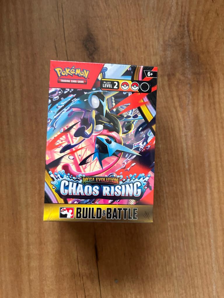 1 Pokémon TCG Mega Evolution Chaos Rising Build & Battle Box, Ophalen of Verzenden, Nieuw, Boosterbox, Foil