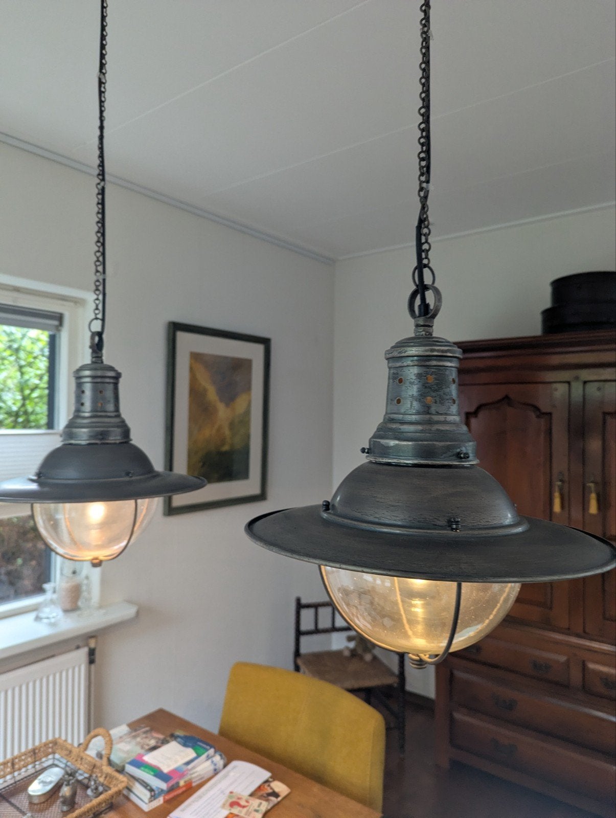 2 mooie scheepslampen voor boven de tafel, Ophalen