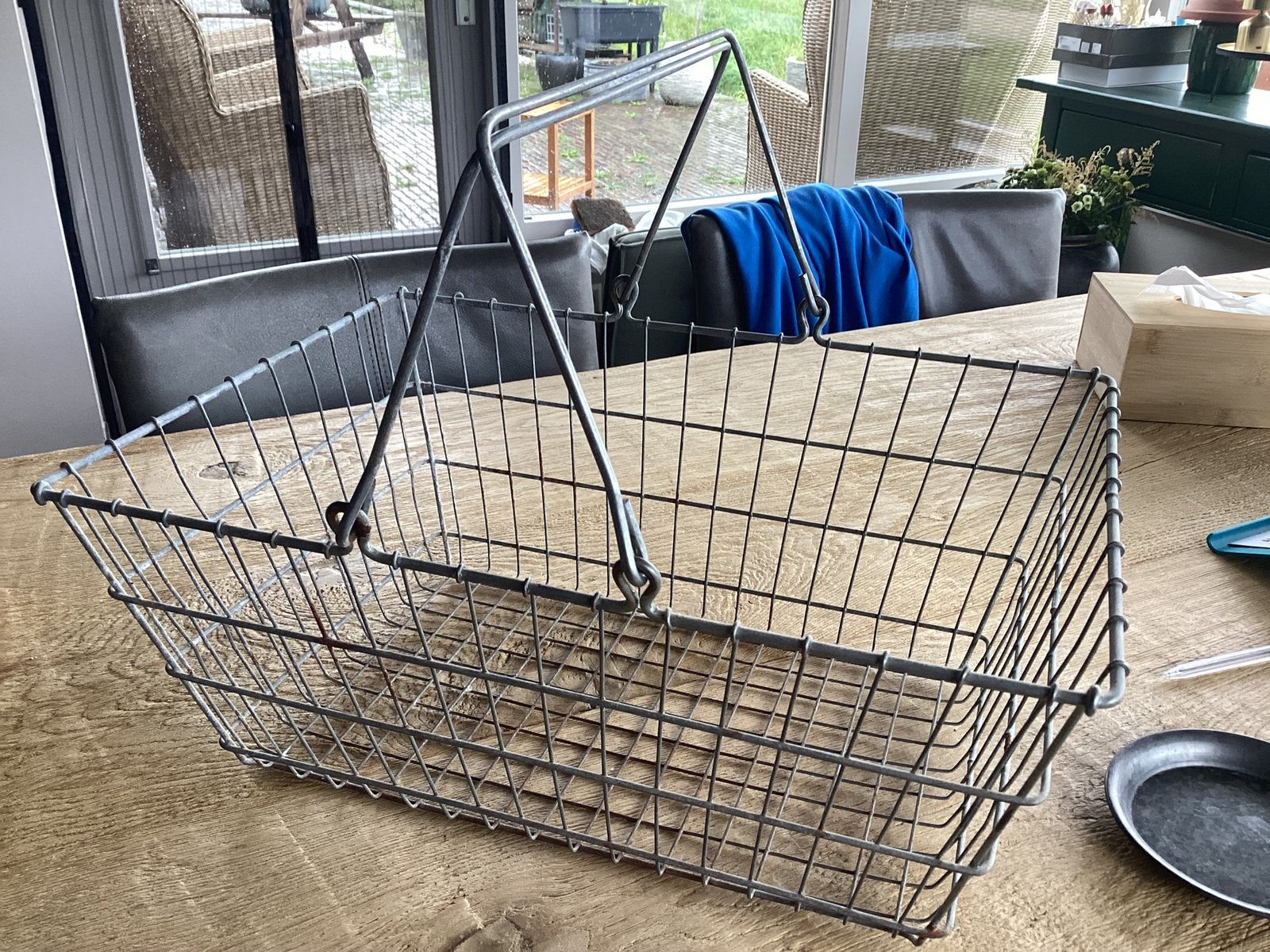 Brocante boodschappenmandje, Ophalen of Verzenden