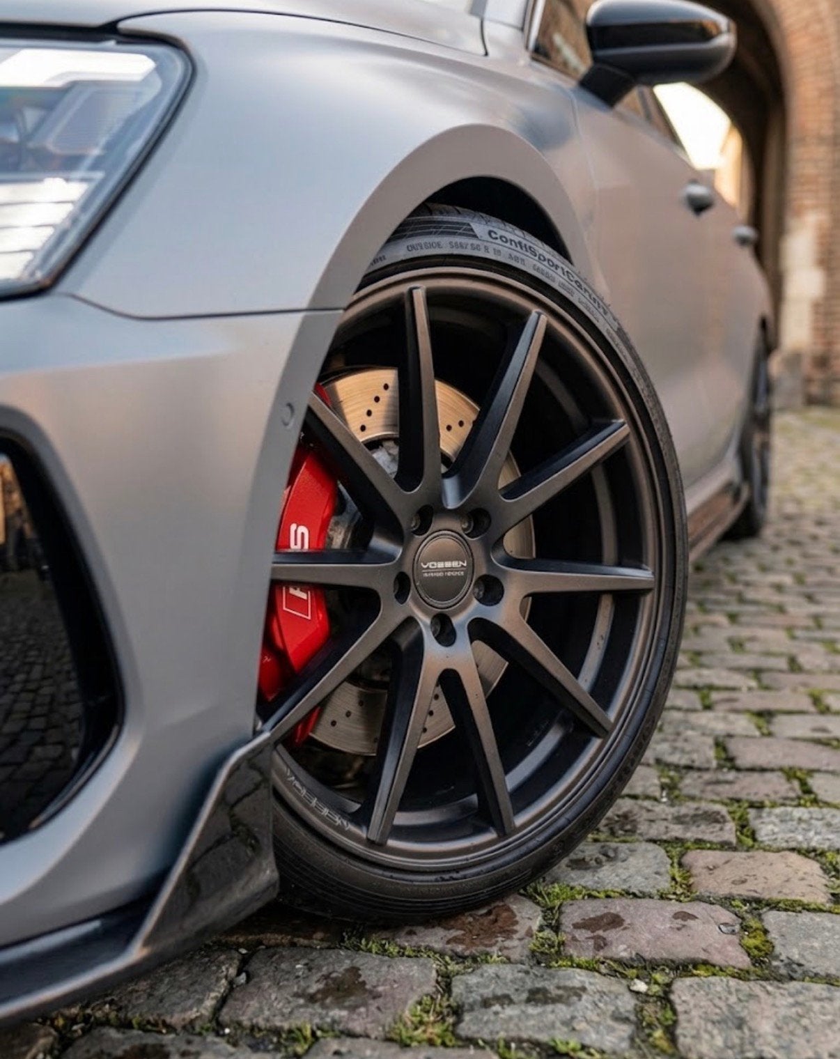 ✅Originele Vossen VFS-1 + Conti Sport Audi RS3 S3 A3 VW Golf, Auto-onderdelen, Gebruikt, Banden en Velgen, 235 mm, Personenwagen