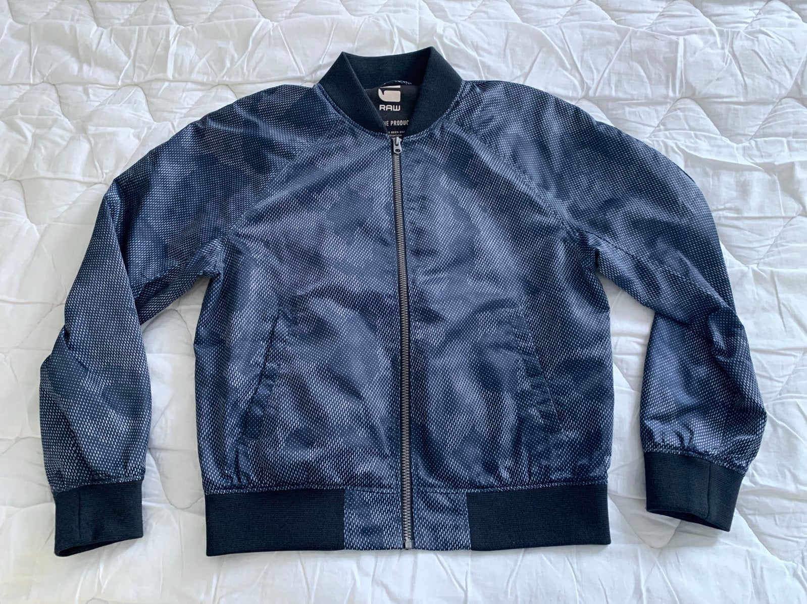 G-STAR RAW bomber jack g star, Ophalen, Zo goed als nieuw, Maat 48/50 (M), Blauw