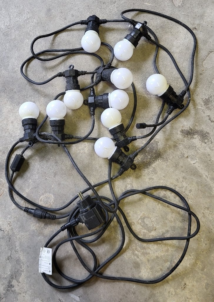 2 partylights/lichtsnoeren 2 x 10 led lampjes 2 x 7,5 m, Verzenden, Netvoeding, Minder dan 50 watt, Led