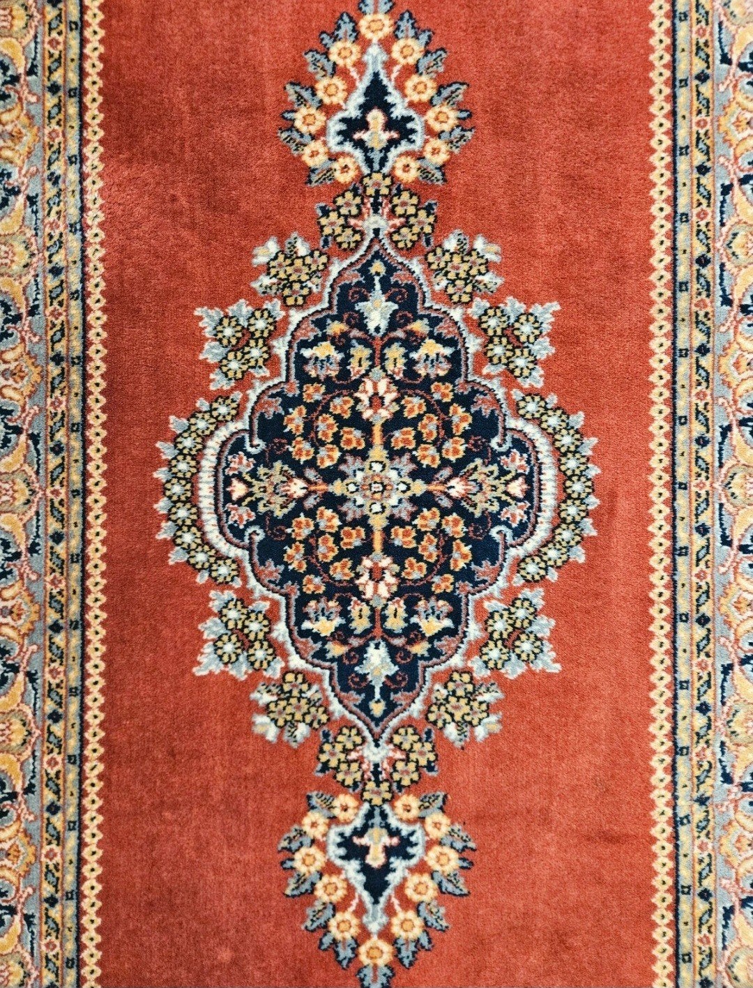 Vintage oosters wol Persia vloerkleed medallion 84x157cm, Geel, Www.hypepopup.nl, Zo goed als nieuw, Www.hypepopup.nl