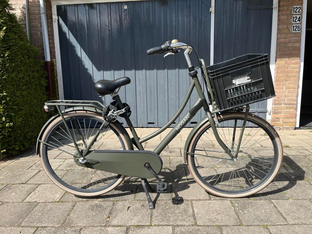 Nogan Vintage N3 Transportfiets 28 inch Dames Legergroen, Gebruikt, Versnellingen, 56 cm of meer, Ophalen