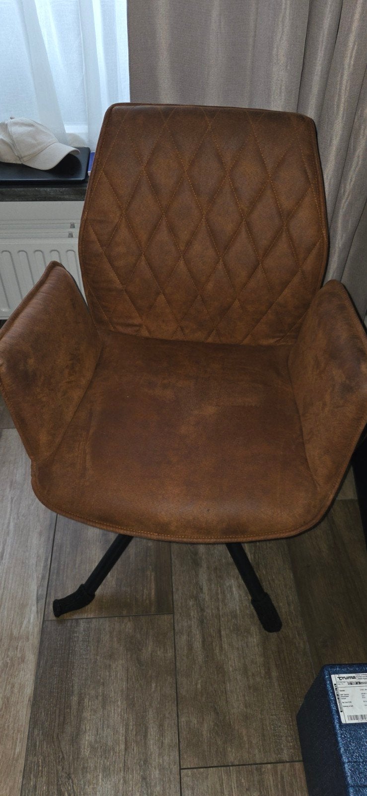 Comfortabele draaistoel cognac kleur 6 stuks, Ophalen, Modern, Comfortabel, Industrieel, Gebruikt, Overige kleuren