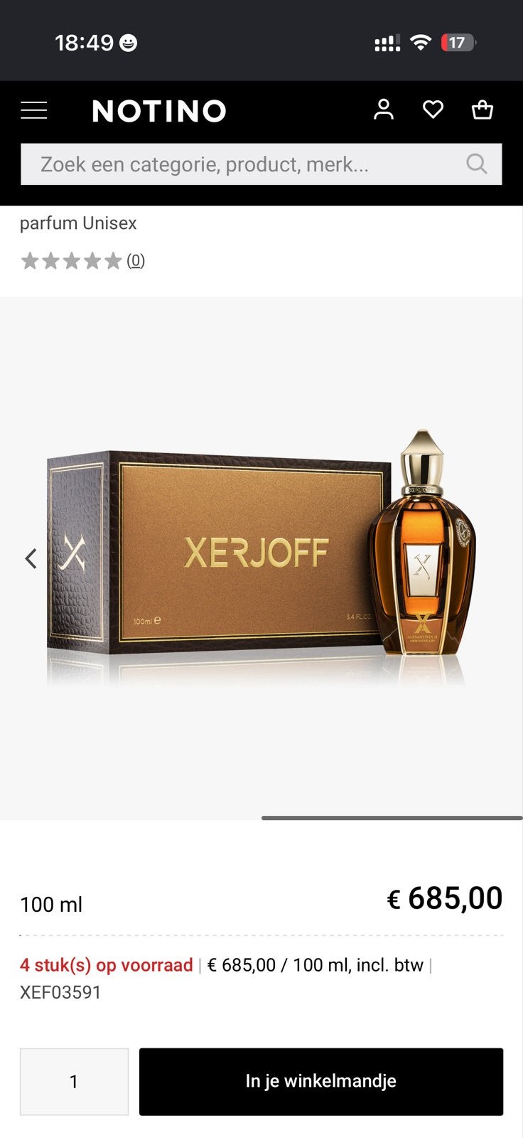 Xerjoff Alexandria II Anniversary Parfum 100ml, Ophalen of Verzenden, Nieuw