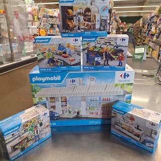 Carrefour Playmobil set compleet (set 72016 tm 72021), Complete set, Overige typen, Nieuw, Ophalen of Verzenden