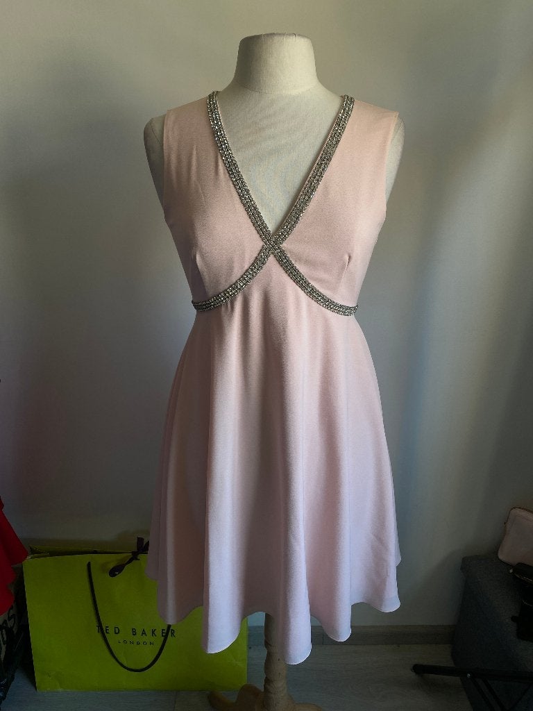 Ted Baker jurk maat 38 met strass details, Kleding | Dames, Maat 38/40 (M), Ophalen of Verzenden, Zo goed als nieuw, Roze