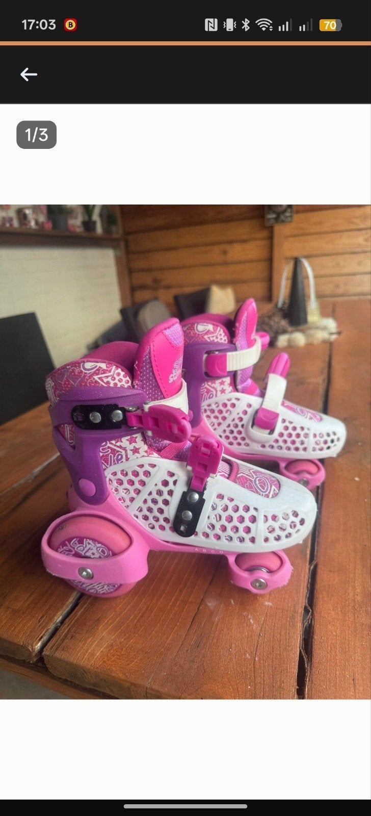 SFR Stomper Kids Adjustable Quad Skate roze/paars, Ophalen of Verzenden, Verstelbaar, Gebruikt, Kinderen