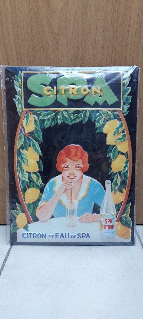 Reclamebord Spa Citron limonade, Ophalen of Verzenden, Nieuw, Reclamebord