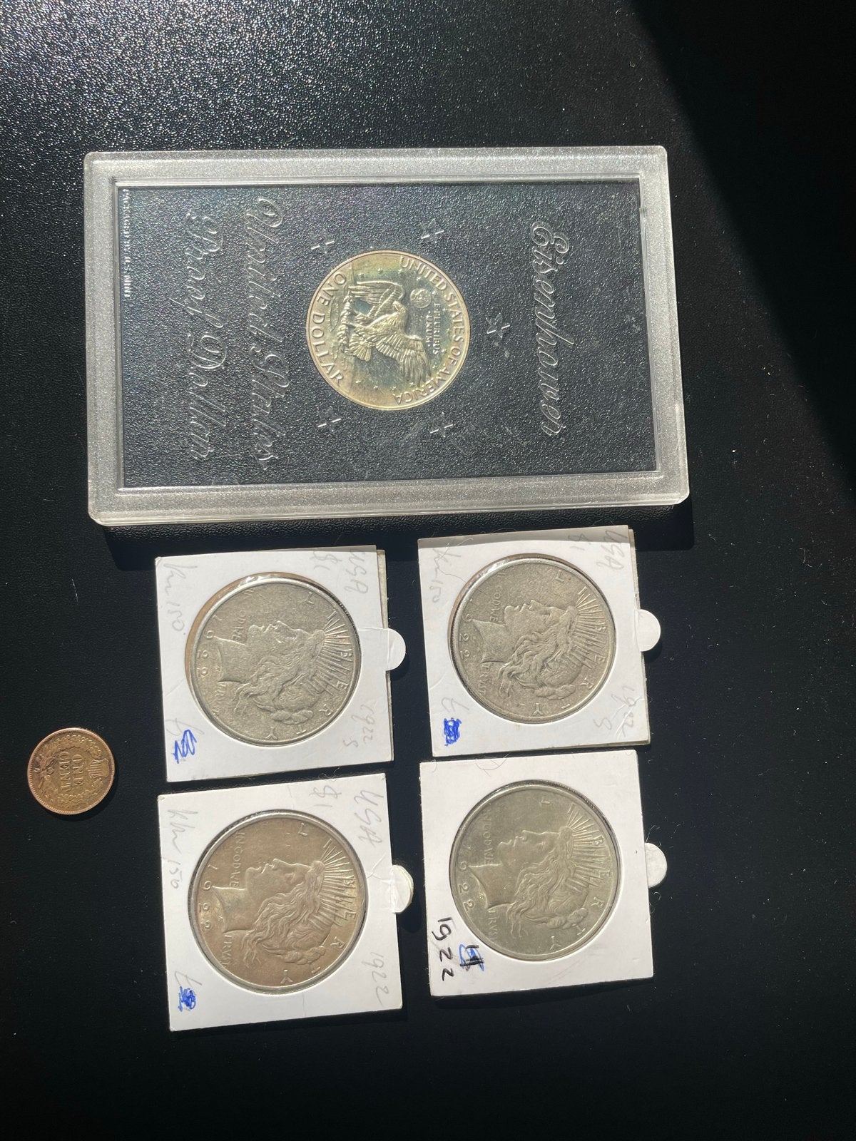 Diverse Amerikaanse Munten - Eisenhower, Peace Dollars, Postzegels en Munten, Ophalen of Verzenden, Noord-Amerika, Setje