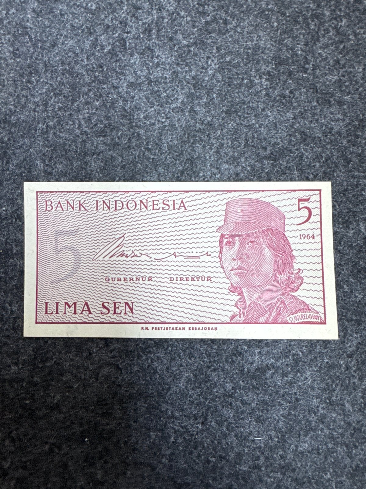 5 Lima Sen Indonesië 1964 - Bank Indonesia, Ophalen of Verzenden, Zuidoost-Azië, Los biljet