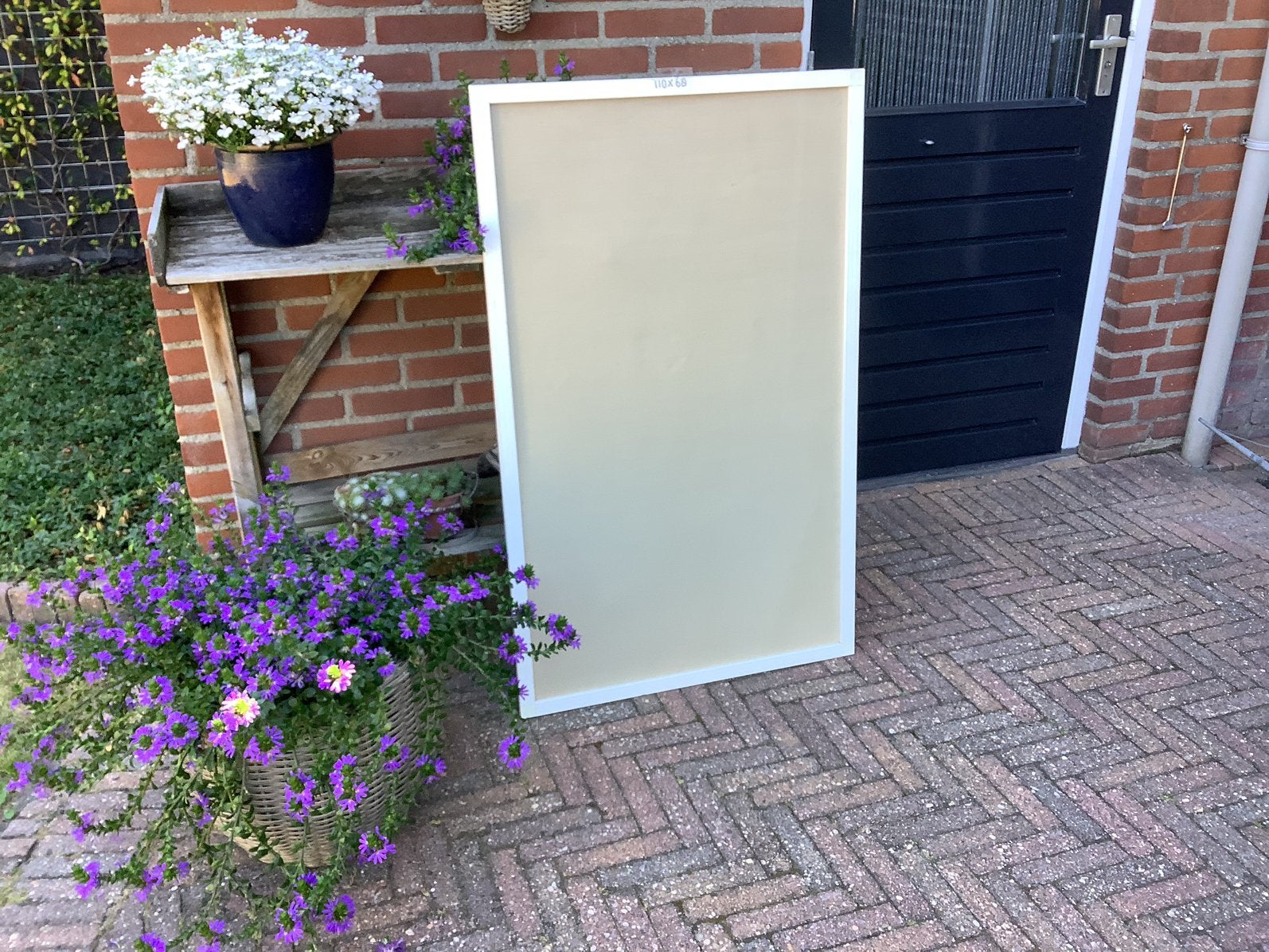 Zonwerende hor met screen doek, Ophalen, Zo goed als nieuw