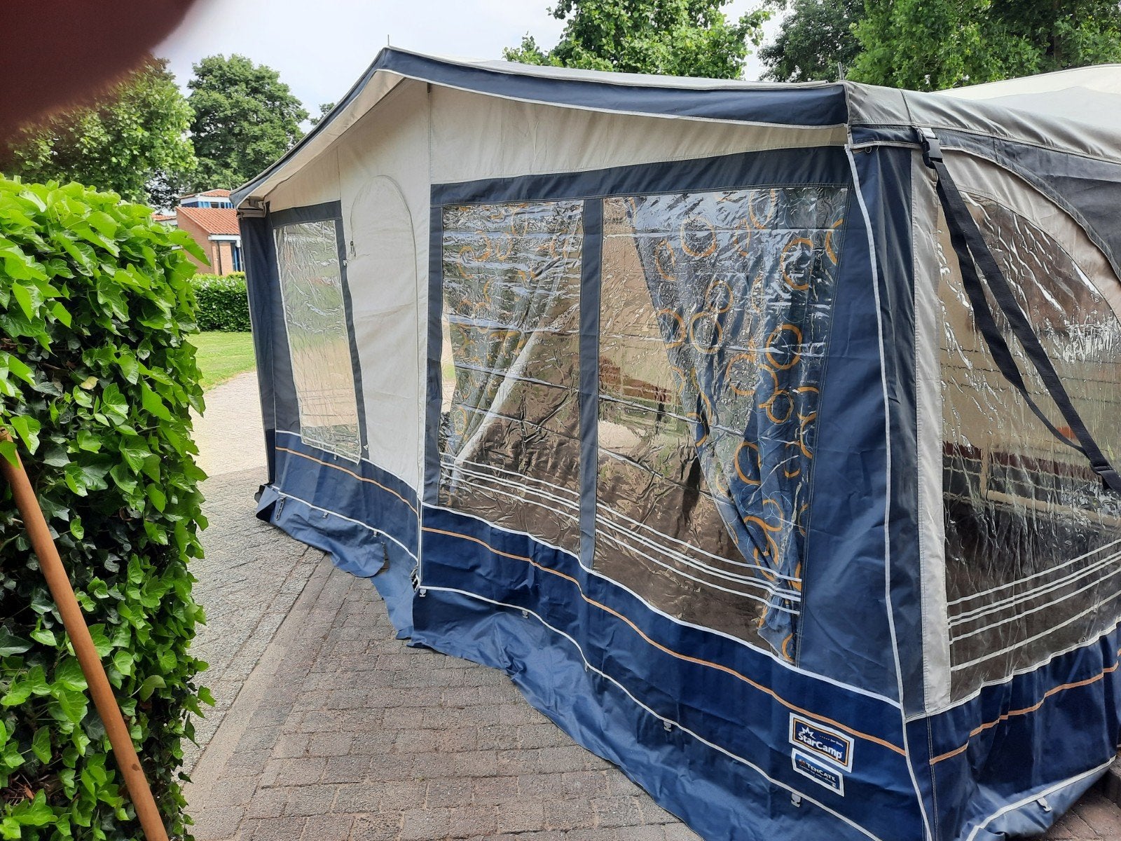 Voortent maat 9 850 - 875 + luifel zonder frame, Ophalen