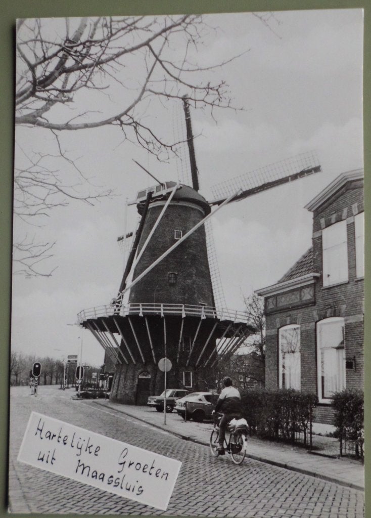 Maassluis - Molen de Hoop - Zuiddijk - jaren 70, Ophalen of Verzenden, 1960 tot 1980, Ongelopen, Zuid-Holland