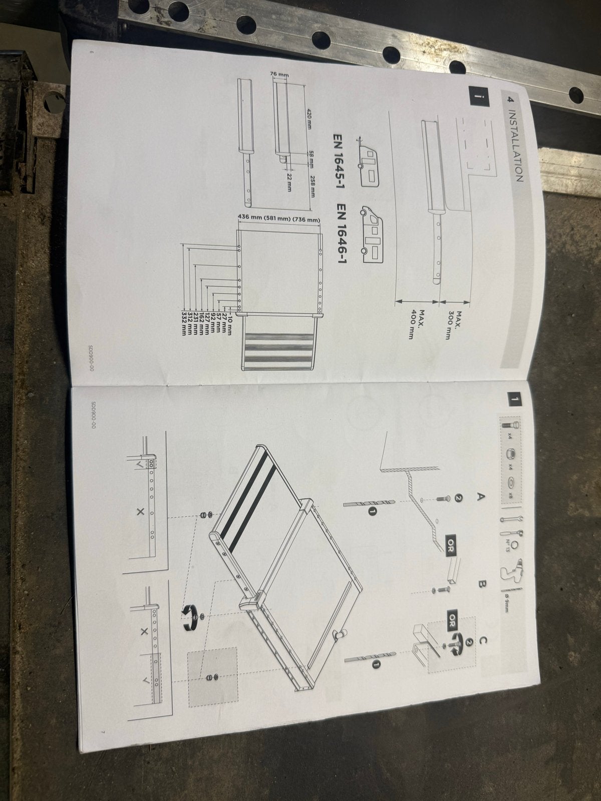 2x Thule Slide Out G2 12V 400mm camper uitschuifbare opstap, Ophalen, Gebruikt