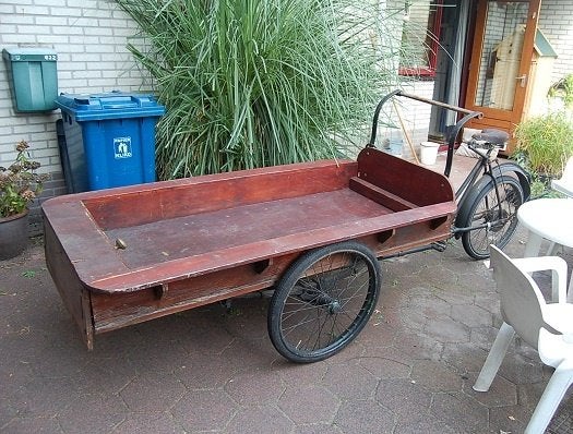 Bakfiets, antiek en rijklaar, in prijs verlaagd., Ophalen, Gebruikt, Onbekend