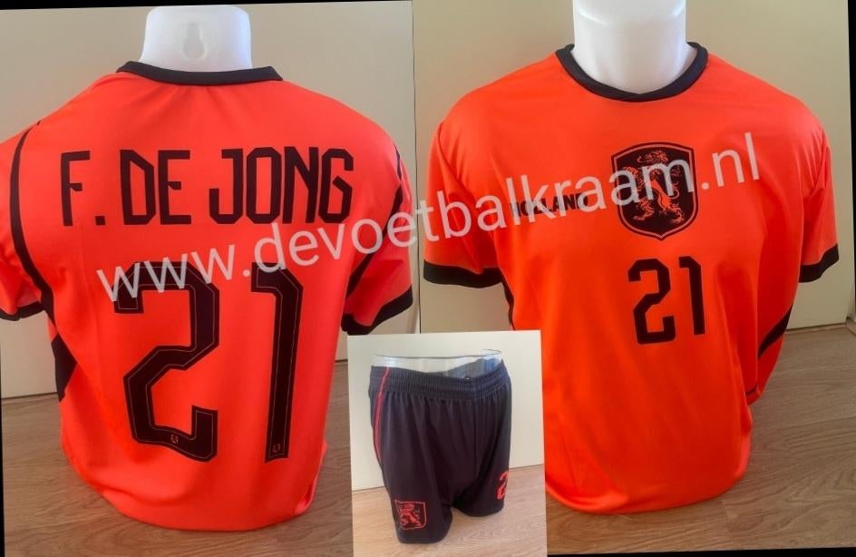 NIEUWSTE WK NEDERLANDS ELFTAL TENUE  ORANJE  F DE JONG  2026, Sport en Fitness, Voetbal, 6921 Gb, Set, Ophalen of Verzenden, Wega support