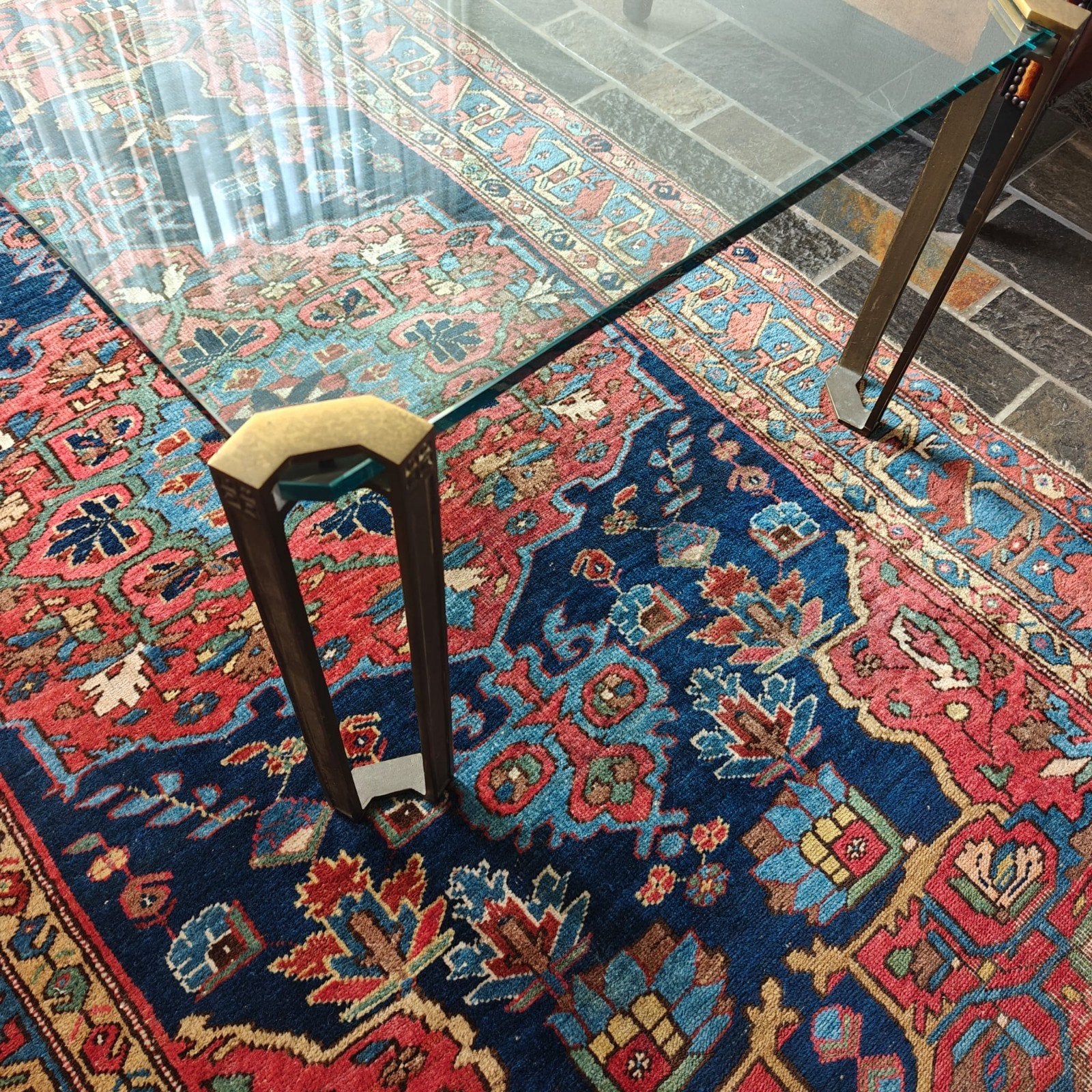 Glazen salontafel, Huis en Inrichting, Ophalen, 100 tot 150 cm, 50 tot 100 cm, Zo goed als nieuw