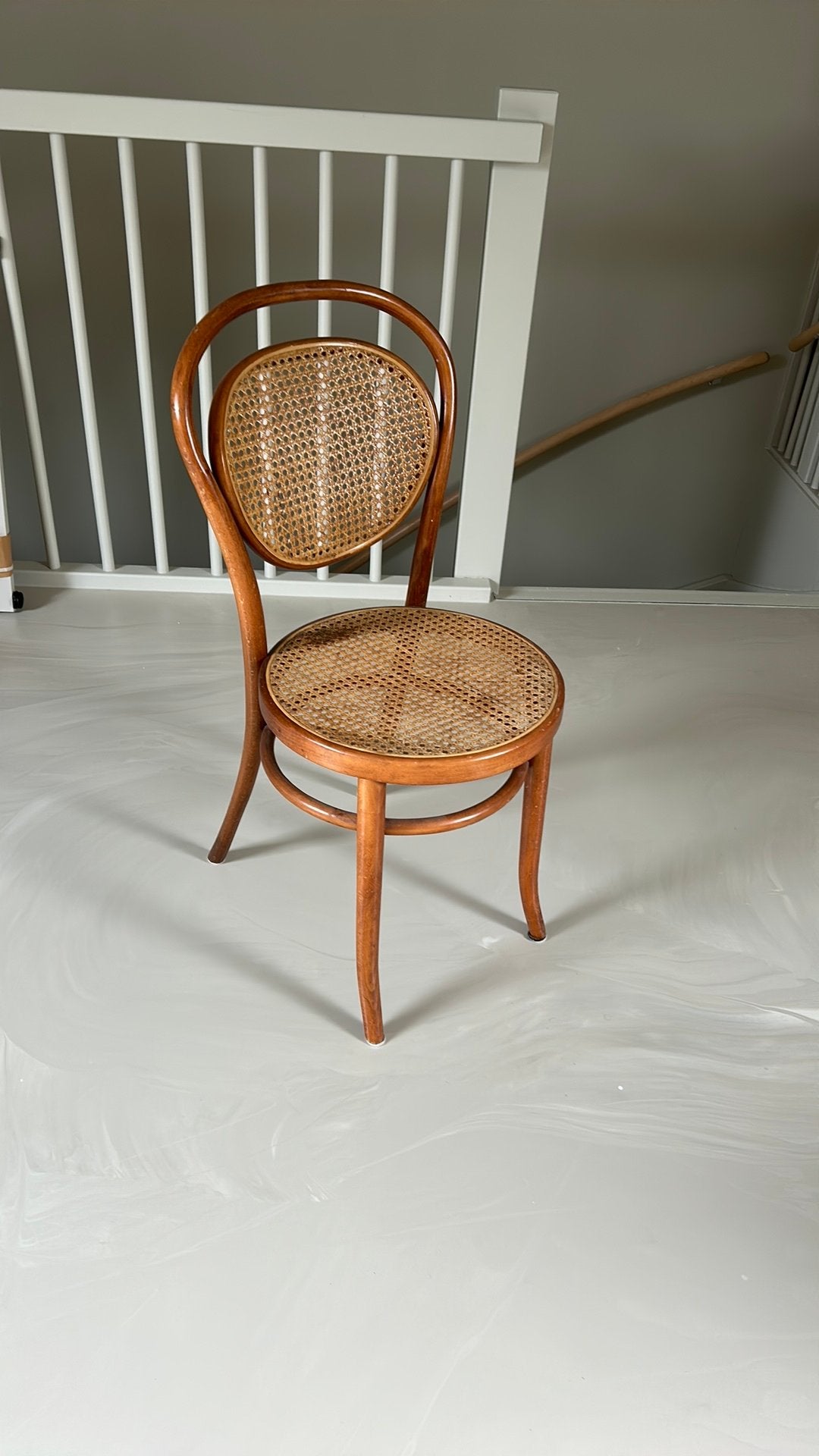 Vintage rotan stoel, Ophalen, Gebruikt, Bruin, Eén