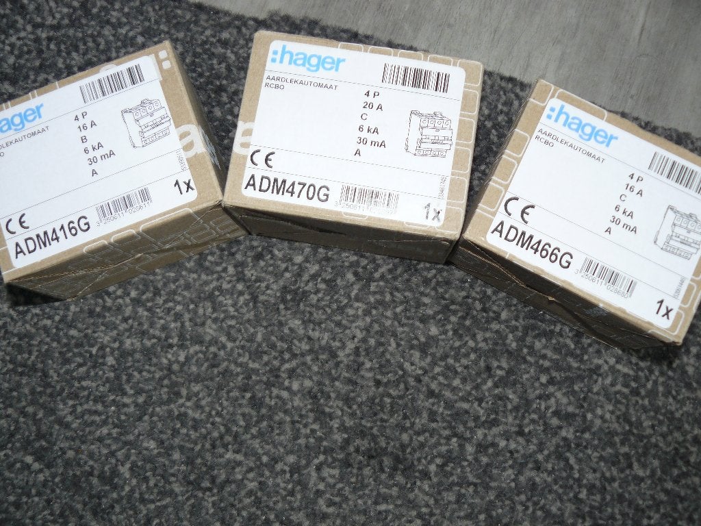 Hager Aardlekautomaten - NIEUW - NIEUW, Ophalen of Verzenden, Nieuw, Hager, Aardlekautomaat