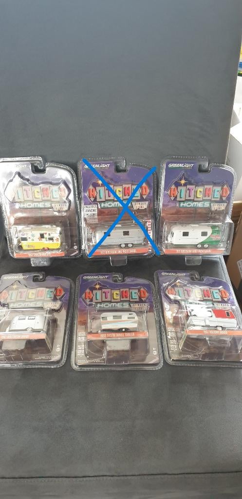 Caravans Hitched Homes Series 8 Greenlight 1:64, Hobby en Vrije tijd, Christian@diecastcompany.nl, Auto, Diecast Company, Nieuw