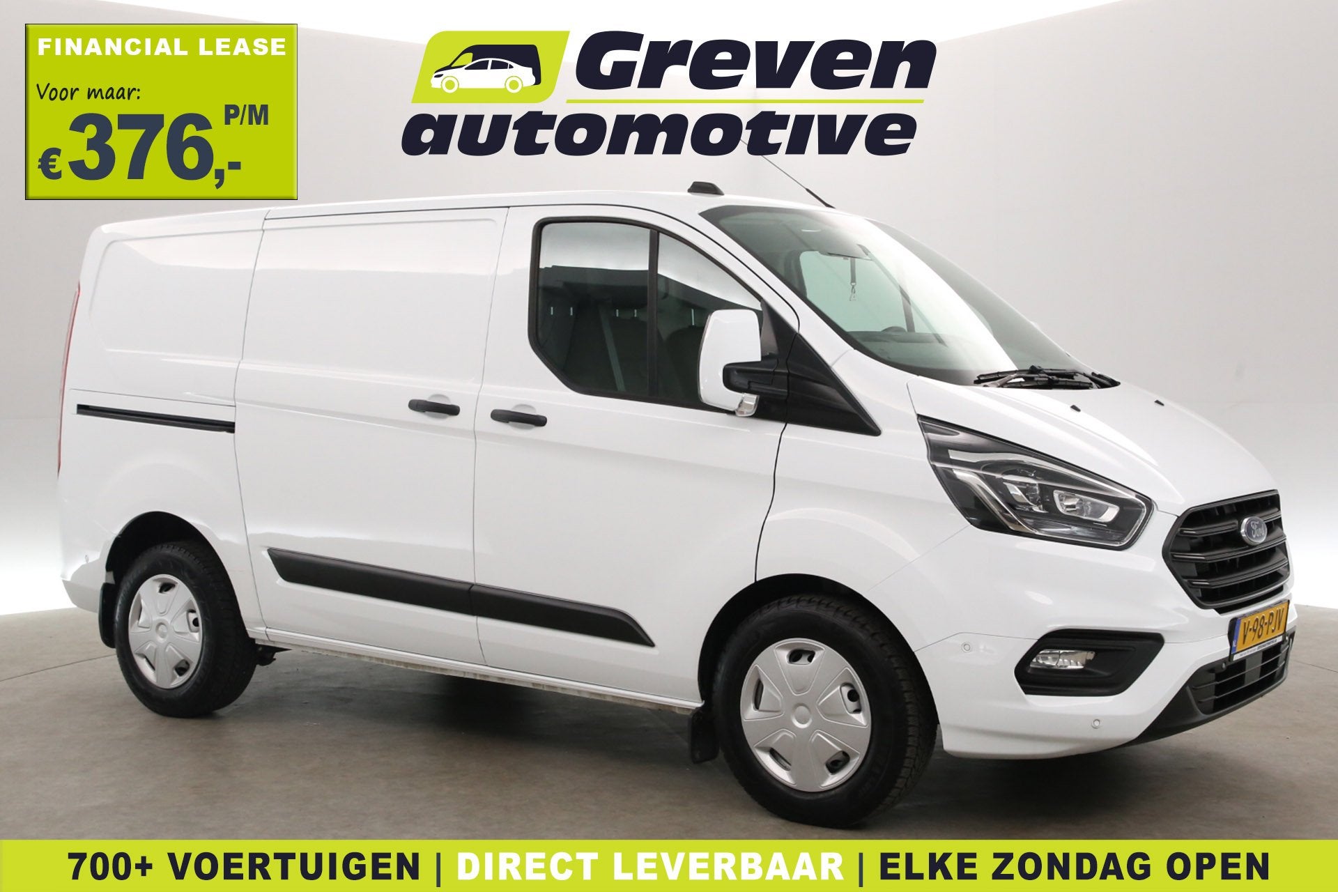 Ford Transit Custom L1H1 PHEV | Airco | Camera | Cruise | 3, Auto's, Bestelauto's, Stof, Gebruikt, Euro 6, 2102 kg