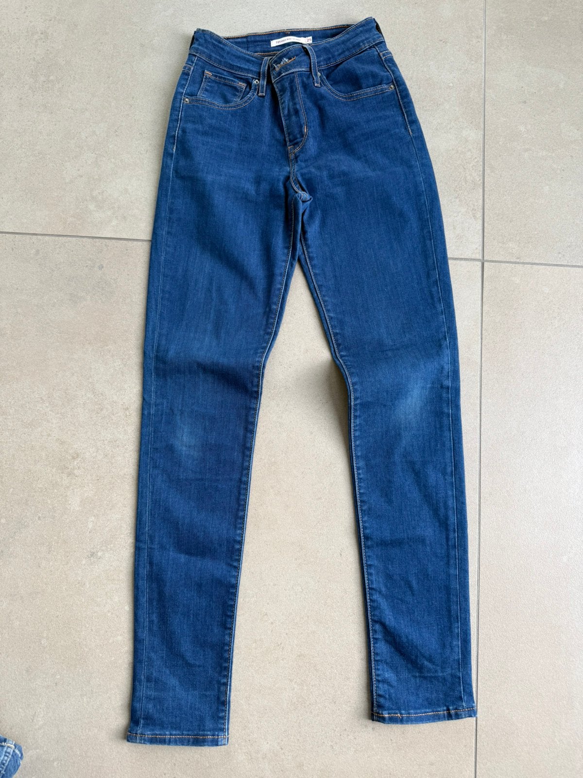 Levi’s high rise skinny, Ophalen of Verzenden, Zo goed als nieuw, Blauw, W27 (confectie 34) of kleiner