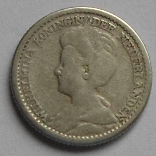 Nederland 25 cent 1910., Postzegels en Munten, Munten | Nederland, Verzenden, Zilver, 25 cent, Koningin Wilhelmina