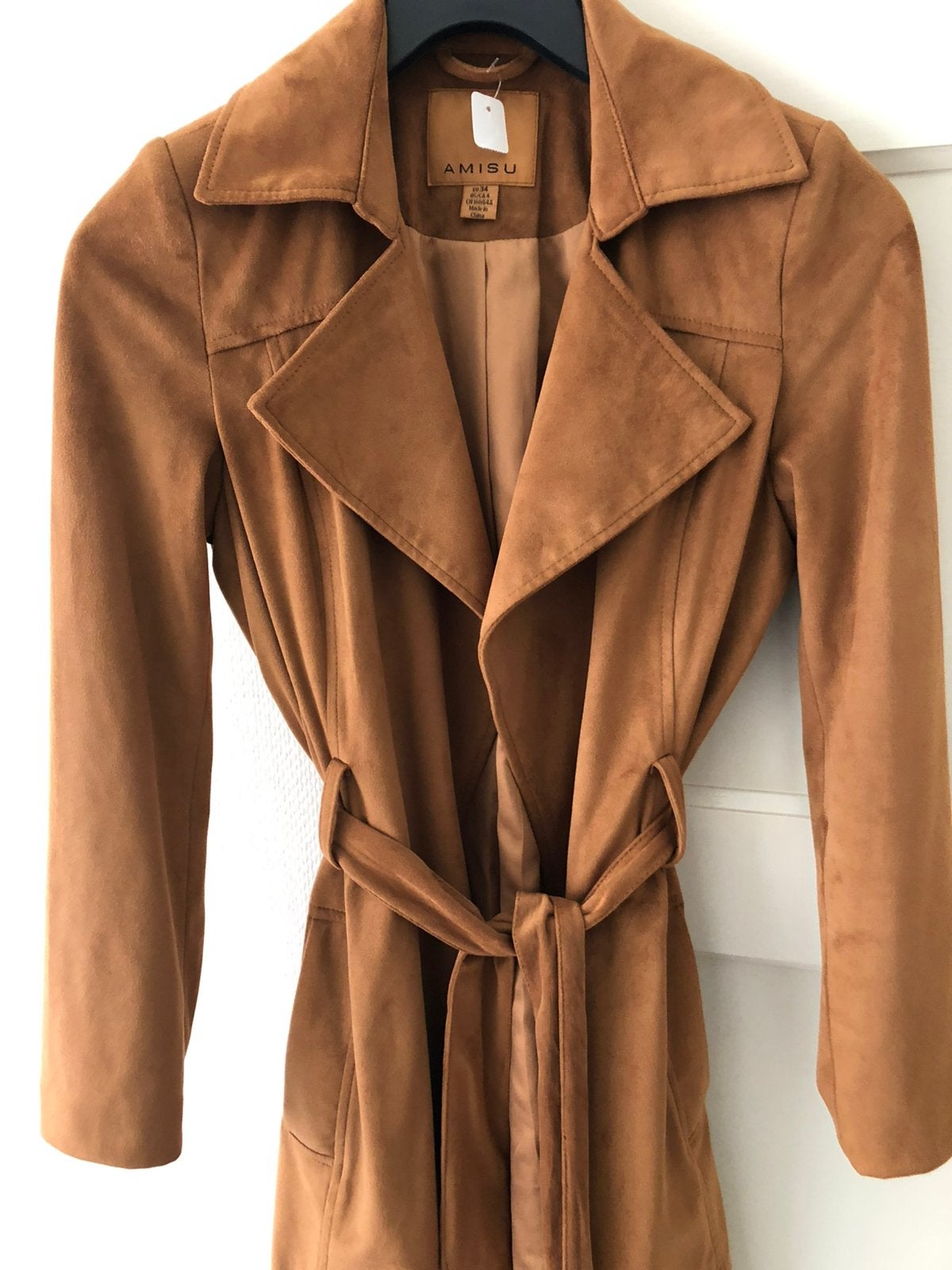 Te koop; leren trenchcoat, bruin, Mart Visser, M, Kleding | Dames, Ophalen of Verzenden, Zo goed als nieuw, Bruin