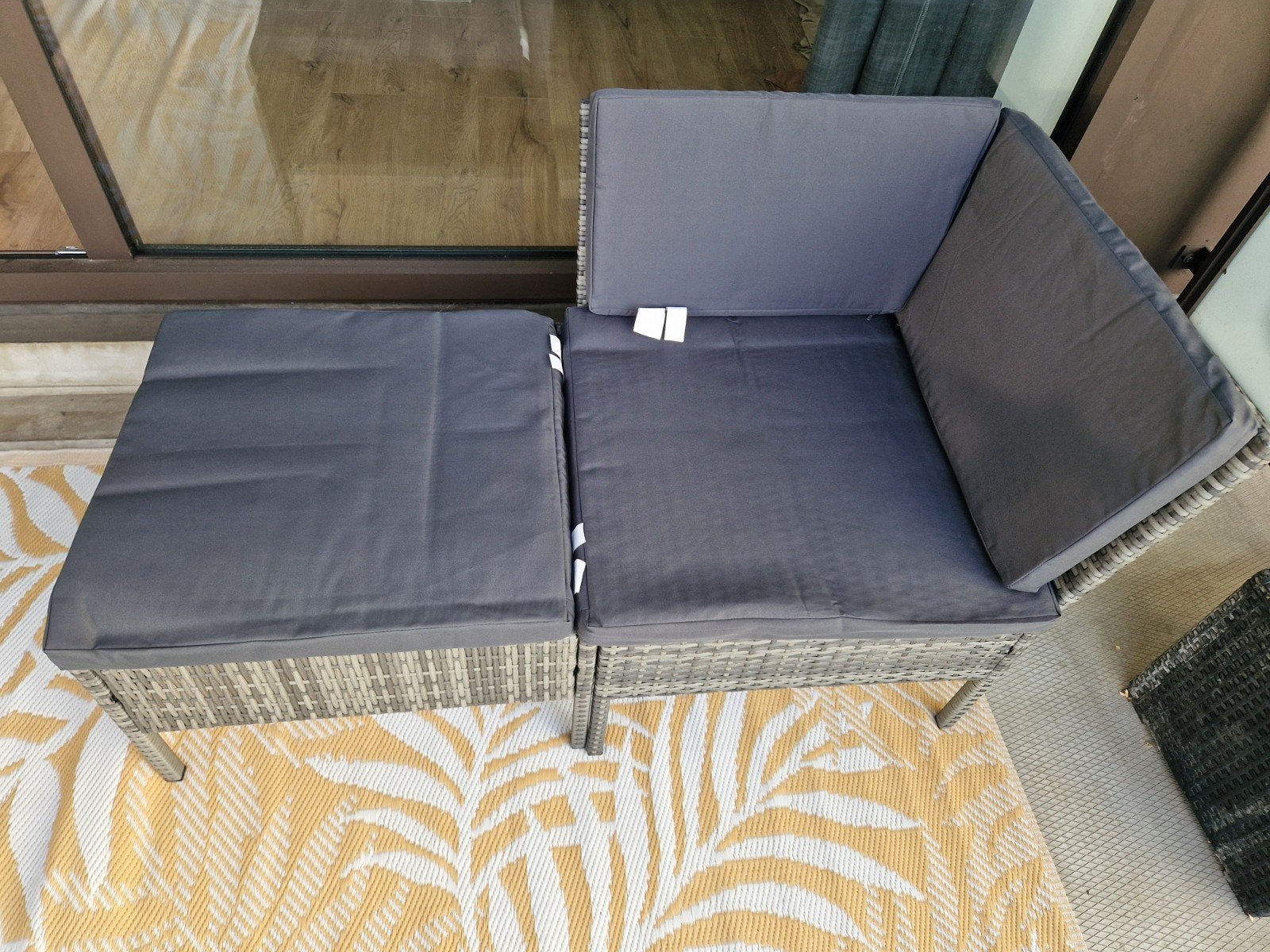 Tweedelige lounge set vida XL, Tuin en Terras, Tuinsets en Loungesets, Bank, Zo goed als nieuw, Loungeset, Wicker