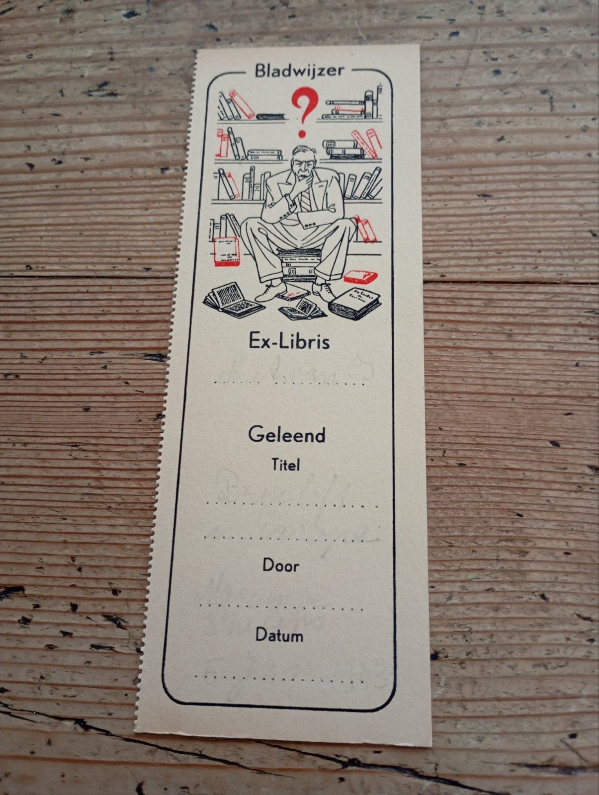 Vintage Bladwijzer 1960+ Ex-Libris origineel, Verzamelen, Ophalen of Verzenden
