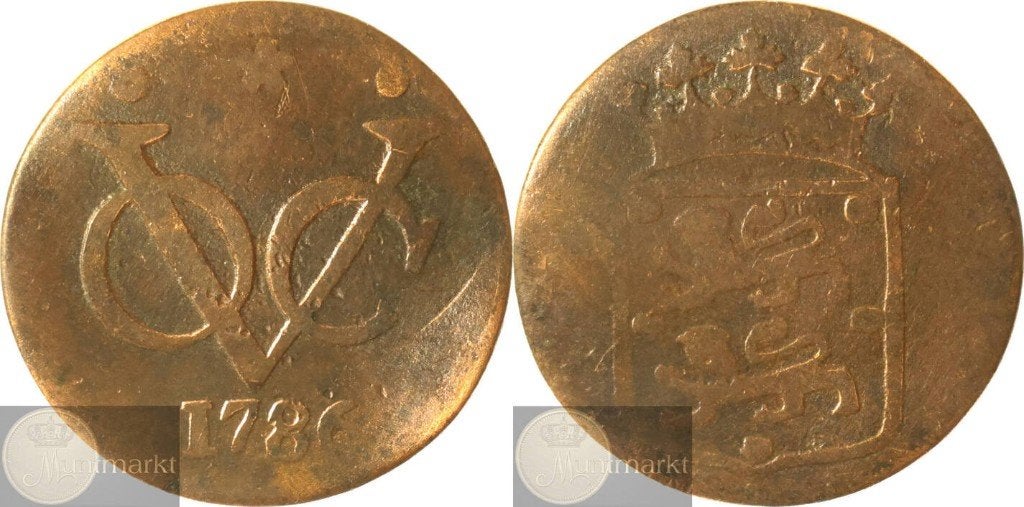 V.O.C. - West-Friesland - Duit 1786 - Hoorn, Ophalen of Verzenden, Vóór koninkrijk, Overige waardes, Losse munt