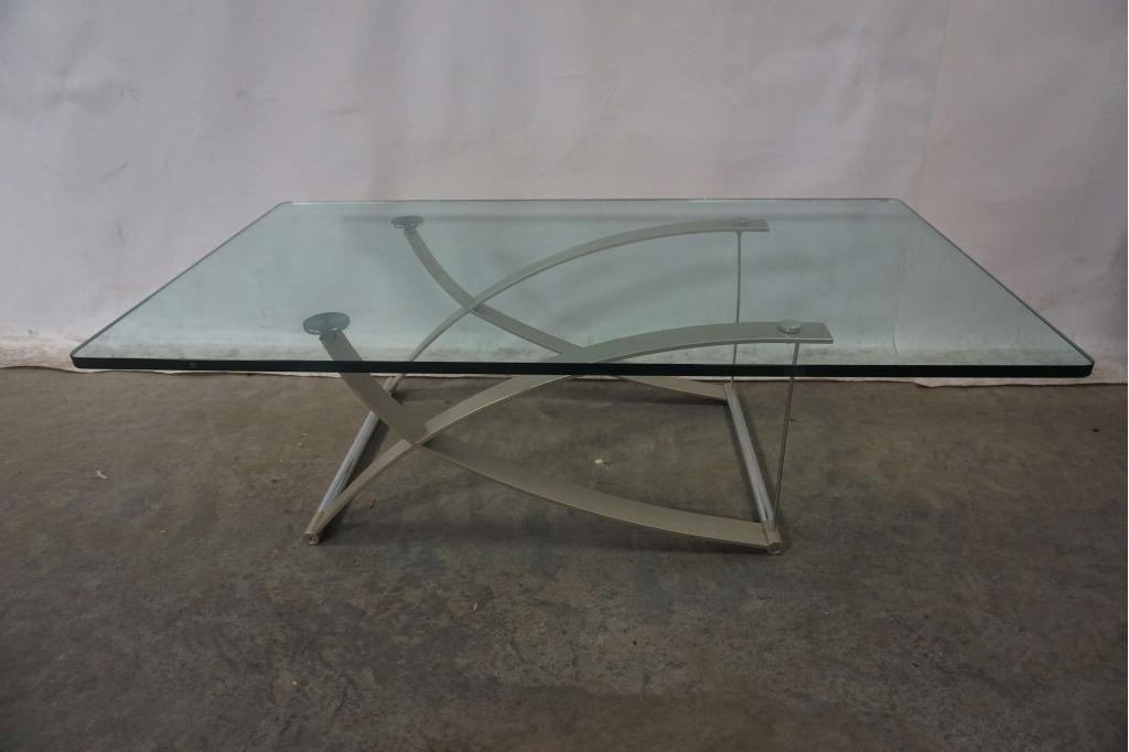 Glazen salontafel Rolf Benz | 140x80, Gebruikt, 50 tot 100 cm, 100 tot 150 cm, Niet ingevuld