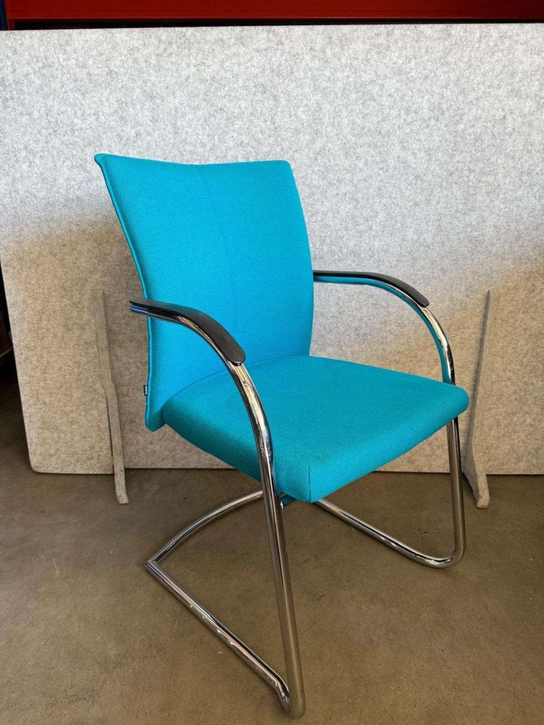 Klober vergaderstoelen/ontvangststoelen/conferentiestoelen, Niet ingevuld, Stof, Blauw, Niet ingevuld