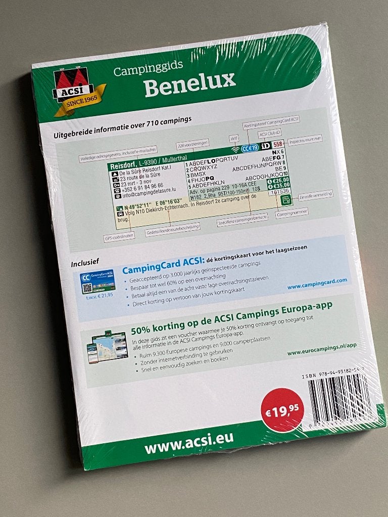ACSI Campinggids - Benelux 2024 Nieuw in seal!, Overige merken, Europa, Nieuw, Ophalen of Verzenden