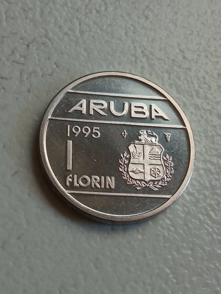 Aruba 1 florin 1995., Ophalen of Verzenden, Noord-Amerika, Losse munt