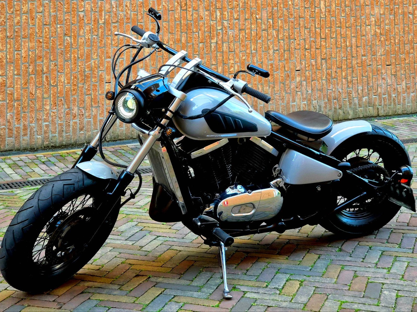 Dikke Kawasaki VN800 Bobber - Nardo Grey!, Motoren, LED Verlichting, 2 cilinders, Chopper, Bedrijf