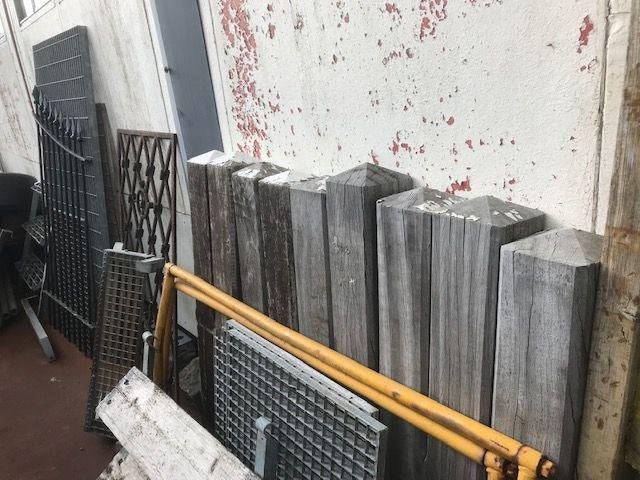 Diamantkoppaal hardhout parkeerpaal paal anti diamantkop, Ophalen, Gebruikt, Palen, Hardhout