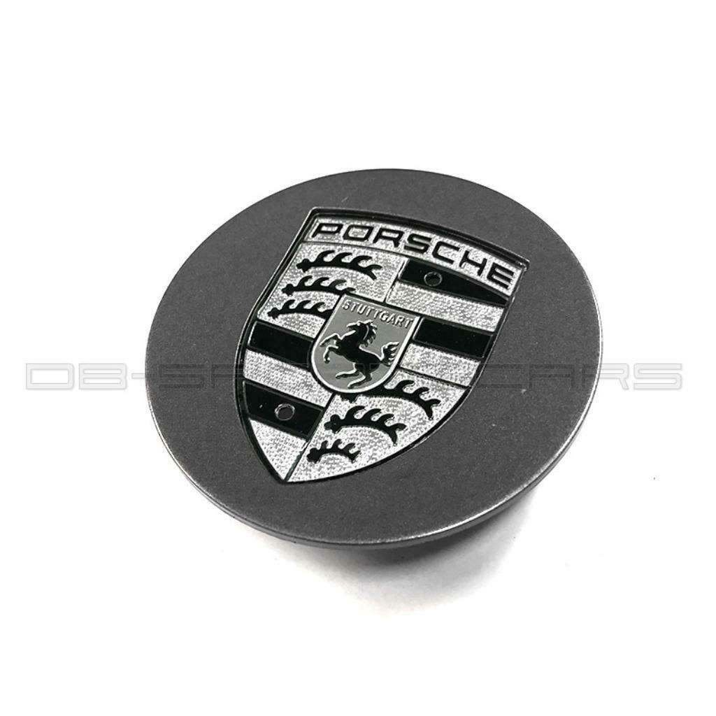 Porsche naafdoppen antraciet zwart/wit, Auto diversen, Verzenden, Nieuw
