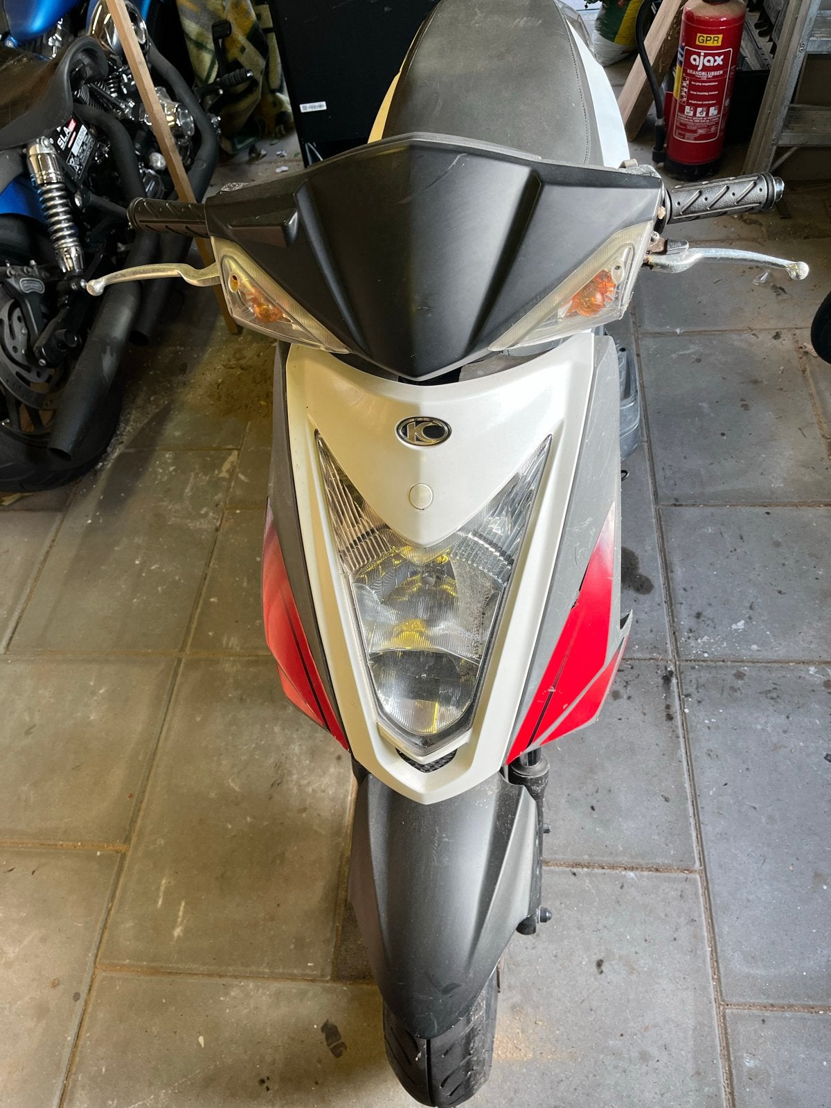 Kymco Agility 50cc Scooter - Wit/Rood, Ophalen, Gebruikt, Overige modellen, Maximaal 45 km/u