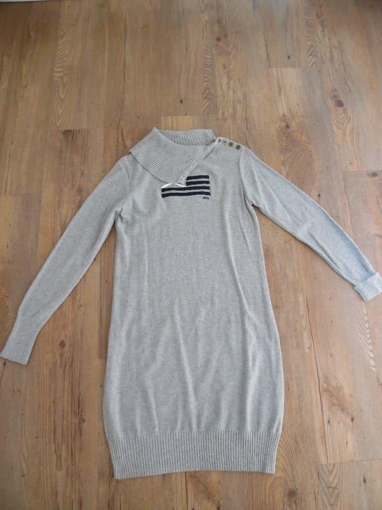 McGregor jurk - Grijs gebreid met vlag detail, Maat 38/40 (M), McGregor, Ophalen of Verzenden, Zo goed als nieuw