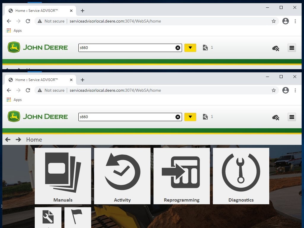 John Deere Service Advisor 5.3 AG en CF [05.2020] Reparatie, Verzenden