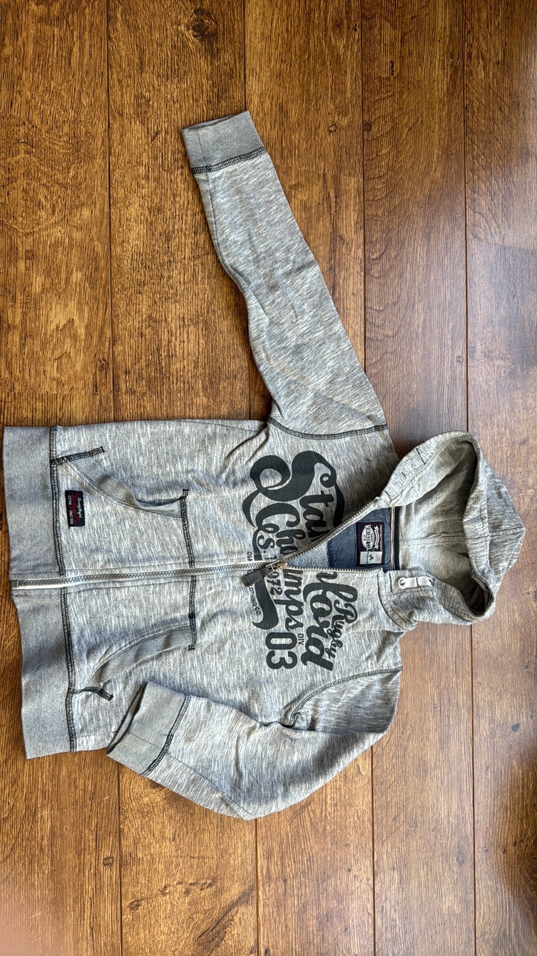 Palomino vest grijs met tekst maat 122, Ophalen of Verzenden, Zo goed als nieuw, Jongen, Trui of Vest