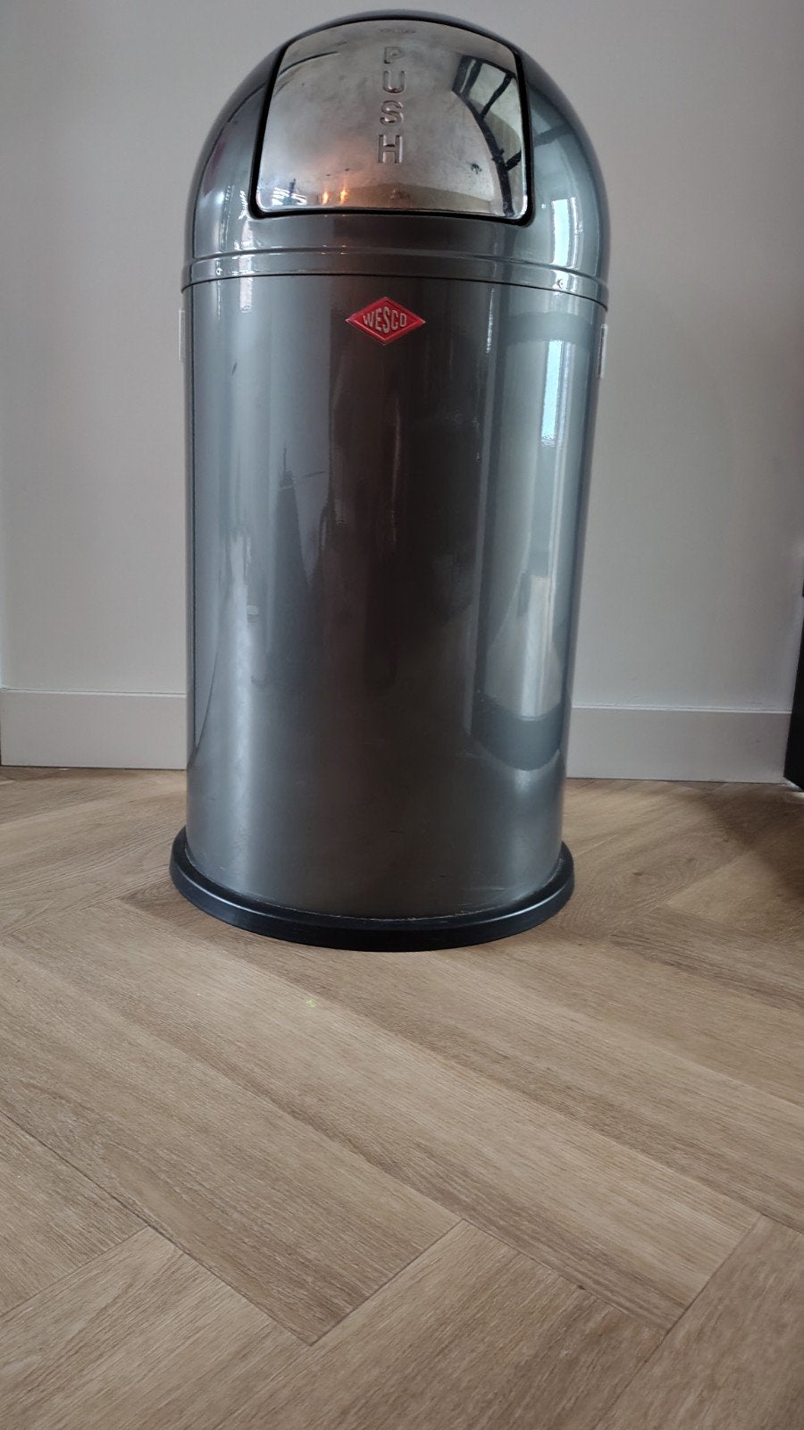 Wesco Pushboy Afvalemmer - Stijlvol en Functioneel, 40 liter of meer, Ophalen, Gebruikt, Metaal