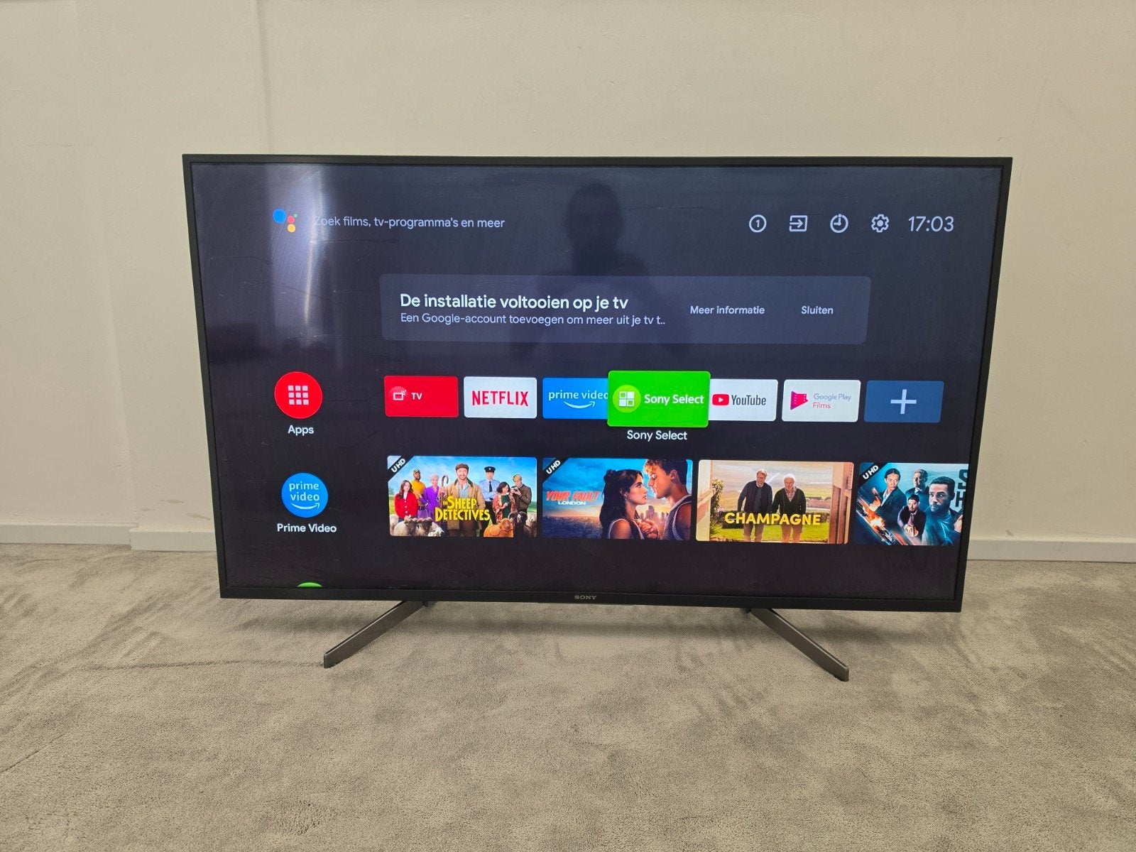 4k sony android smart tv 50 inch winkelprijs 900,-, Ophalen of Verzenden, Zo goed als nieuw, 100 cm of meer, Sony