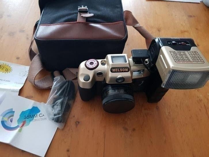 melsom camera, Audio, Tv en Foto, Fotocamera's Analoog, Ophalen of Verzenden, Gebruikt, Spiegelreflex, Overige Merken