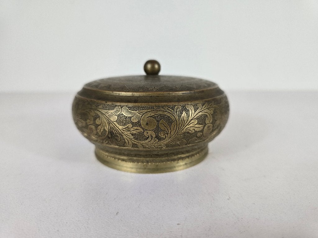 Snuisterijenpot, dekseldoos, messing, Indonesië, 19e eeuw, Antiek en Kunst, Ophalen of Verzenden, Koper
