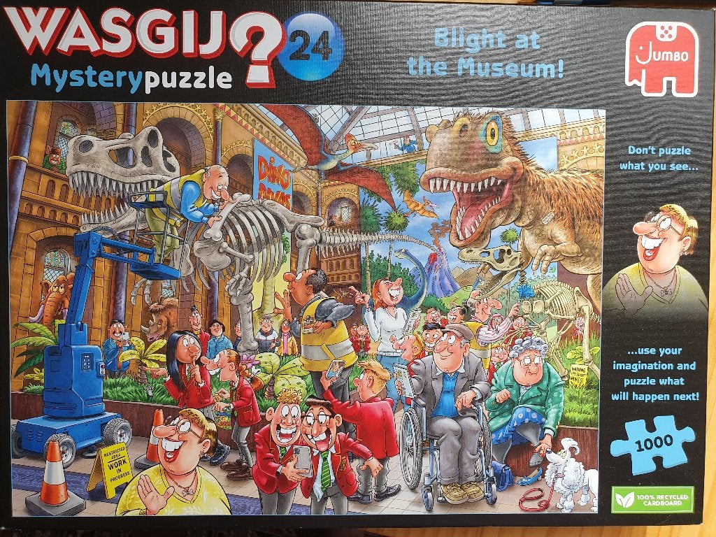 Wasgij Mystery nr. 24 'Blight at the Museum' - 1000 st, Ophalen of Verzenden, 500 t/m 1500 stukjes, Gebruikt, Legpuzzel